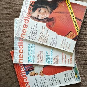 Good Housekeeping Needlecraft Magazines 1968-1971 Lot Of 3